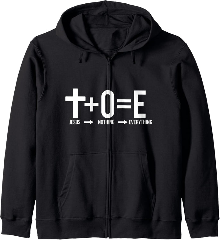 Jesus Plus Nothing Equals Everything Gods Love Salvation Kapuzenjacke