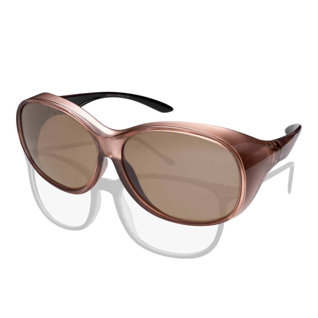 ActiveSol Überzieh-Sonnenbrille Mega, Damen, UV-Schutz, Polarisiert Rosé, Rosé