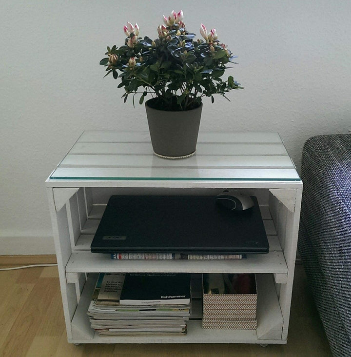 3 weisse Regalkisten, weisse Obstkiste, Massive Holzkiste +++ Masse: 50cm x 40cm x 30cm (LxBxH)