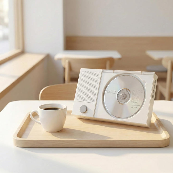 Tinyl Split: 3-in-1-CD-Player, abnehmbarer Bluetooth-Lautsprecher und CD-Player, tragbar, wiederaufl