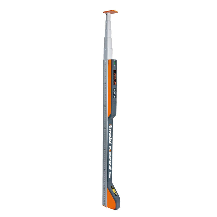 Nedo Teleskopmeter mEsstronic mit Bluetooth Messlatte 700-3000mm mit Libelle 700 - 3000 mm, 700 - 30