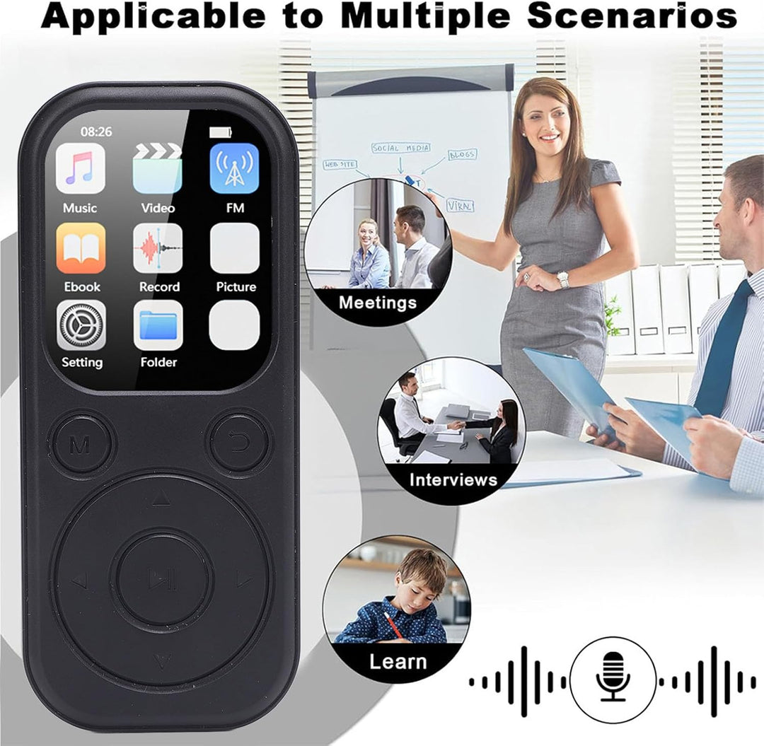 SENECESLI MP3-Player mit Bluetooth 5.4, 32GB Speicherkarte | 2,01-Zoll-Bildschirm, Verlustfreier Hi-