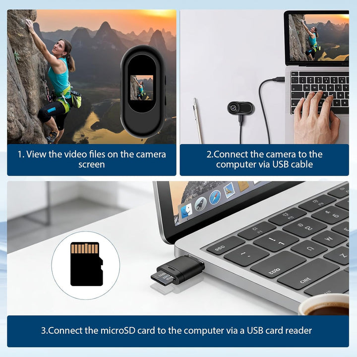 Mini Kamera Action, 1080P HD & 120° Weitwinkel Action Cam Mini, 120 Minuten Aufnahmezeit Bodycam mit