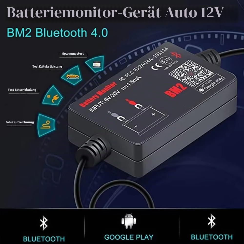 batterietester 12V Bluetooth Wireless Automotive Akku Last Tester Ladegerät Diagnose Analyzer Monito