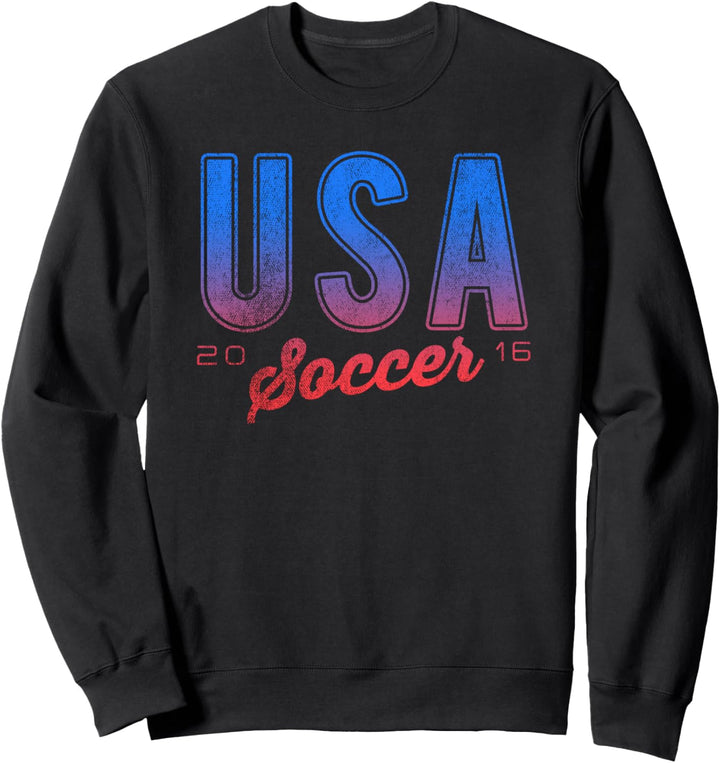 USA Soccer 2016 Pink Purple Text Sweatshirt