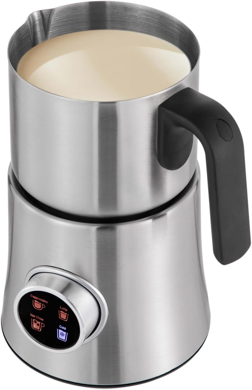 Edelstahl Milchaufschäumer 900ml 4+1 Funktionen EU-Standard 500W LED