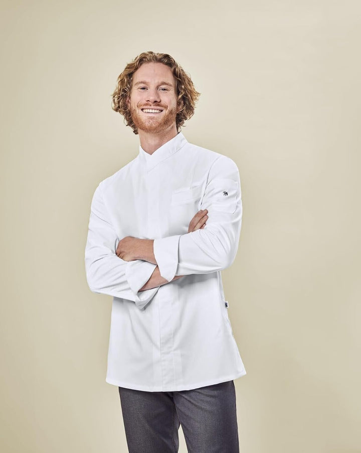 Greiff Gastro-Moda Cuisine Herren Kochjacke Regular-Fit Weiss S, Weiß S