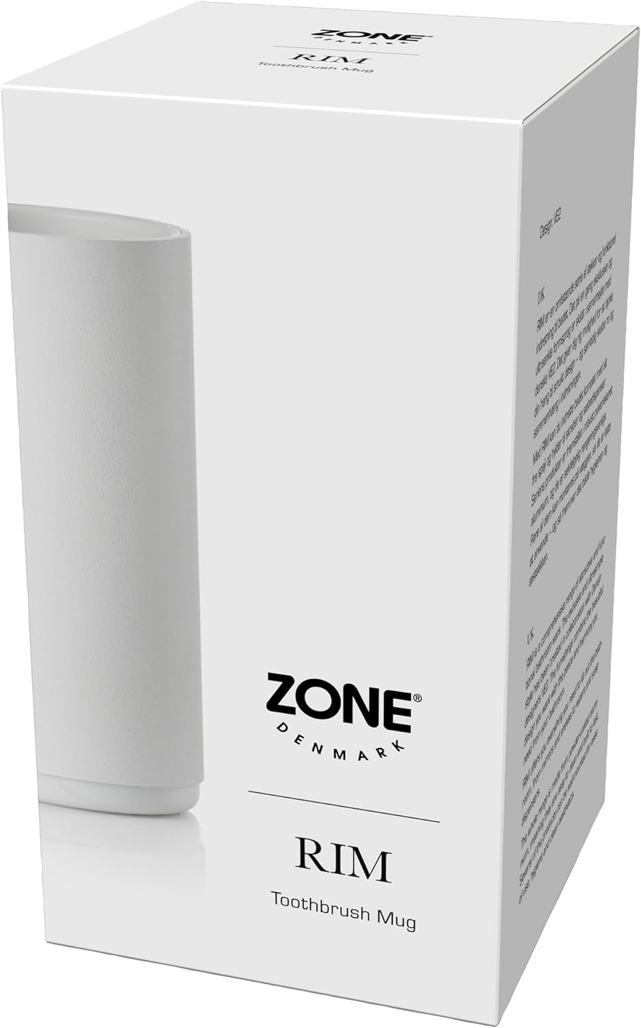 Zone Denmark Rim Zahnbürstenbecher, Durchm. 7 cm, Höhe 13,6 cm, Weiss White, White
