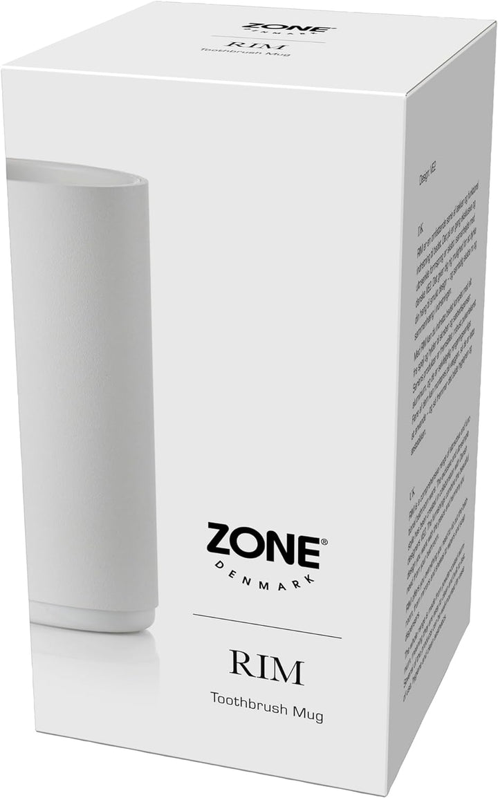 Zone Denmark Rim Zahnbürstenbecher, Durchm. 7 cm, Höhe 13,6 cm, Weiss White, White