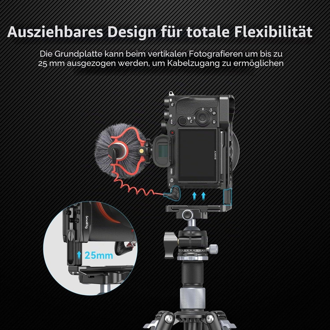 SMALLRIG A7 IV / A7S III / A1 L-Bracket für Arca-Typ, A7 IV L Winkel L-Bracket L-Schnellwechselplatt