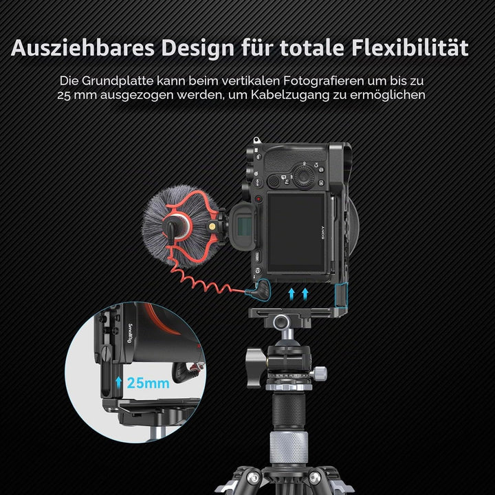 SMALLRIG A7 IV / A7S III / A1 L-Bracket für Arca-Typ, A7 IV L Winkel L-Bracket L-Schnellwechselplatt