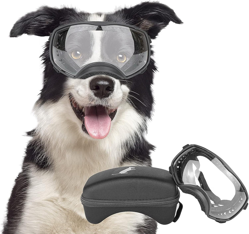 PETLESO Hundebrille Winddichte Hunde Sonnenbrille Hund Schutzbrille mit Verstellbare Band Geeignet f