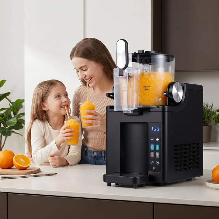 FANTASK Slush Maschine 1,5L | Slusheis Eismaschine mit LED Touch, 4 Modi, Selbstreinigung, für Slush