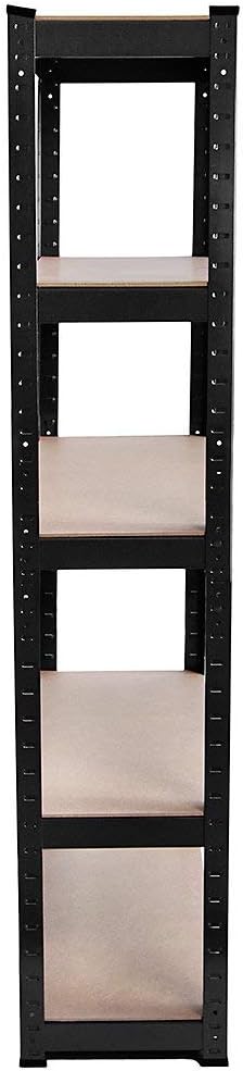 Home Discount Küchenregal, 5 Etagen, 875 kg, Schwarz, Schwarz
