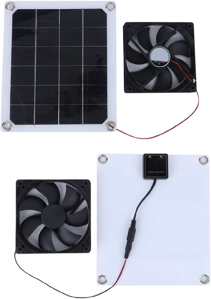Solarbetriebenes Dachventilatorsystem, Leistungsstarker Ventilator und 10W-Solarpanel-Set für Gewäch