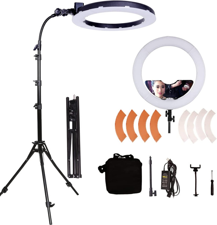 GSKAIWEN 18 Zoll 65W LED Make-up Ringlicht mit Spiegel für Augenbrauen-Täto, Wimpernverlängerung, Be