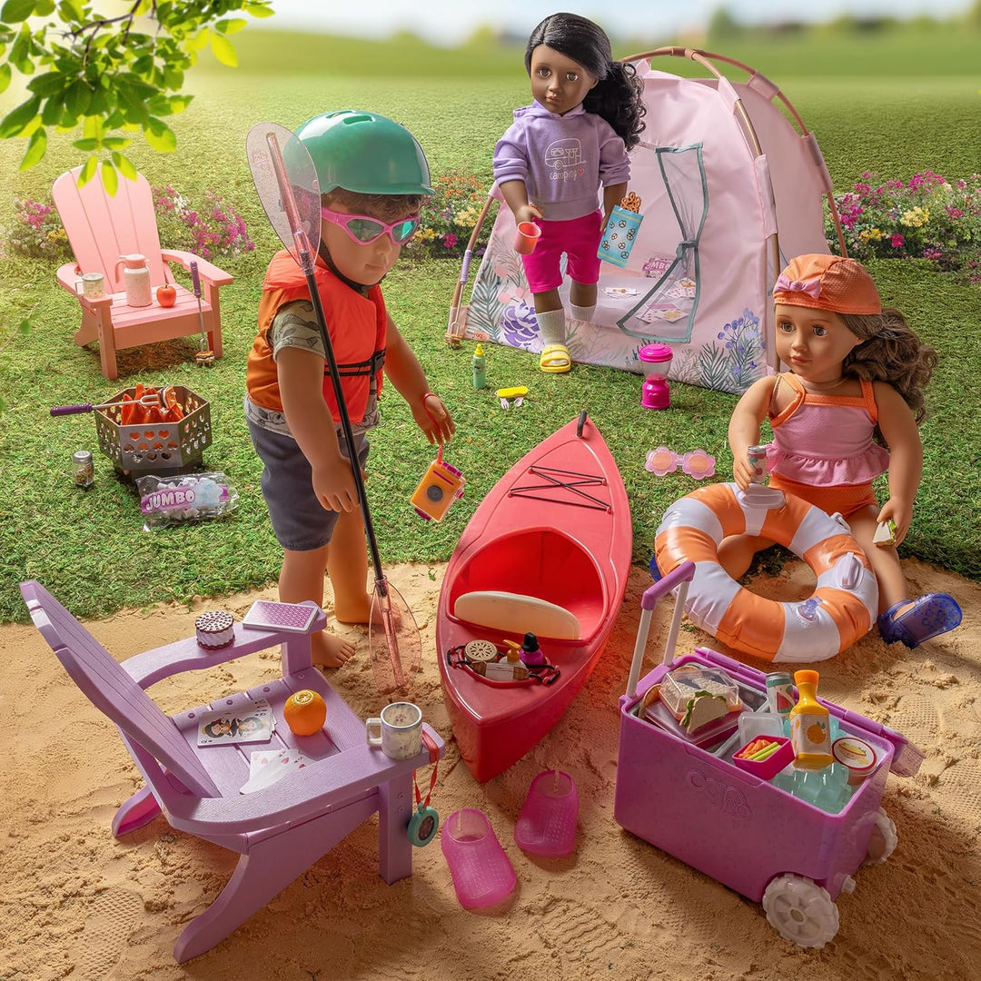 Our Generation - Camping-Nächte - Puppenzelt Spielset - Camping Spielzeug - 46 cm Puppe Zubehör - Vo