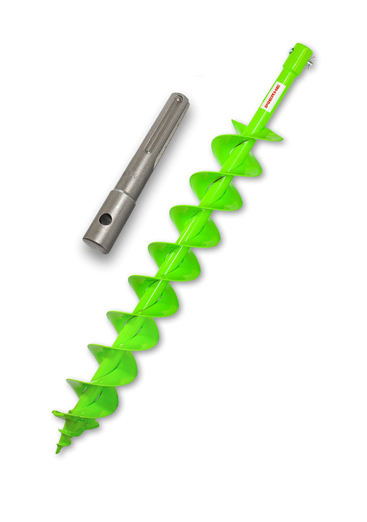 WERHE VollStahl Doppel-Helix-Erdbohrer Ø80mm 80cm mit SDS MAX Adapter – Schnelles und Präzises Bohre