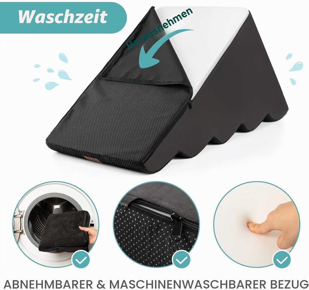 COZY KISS Hundetreppe für Kleine Hunde, Haustiertreppe für Couch aus Hochdichtem Schwamm, Hunde Trep