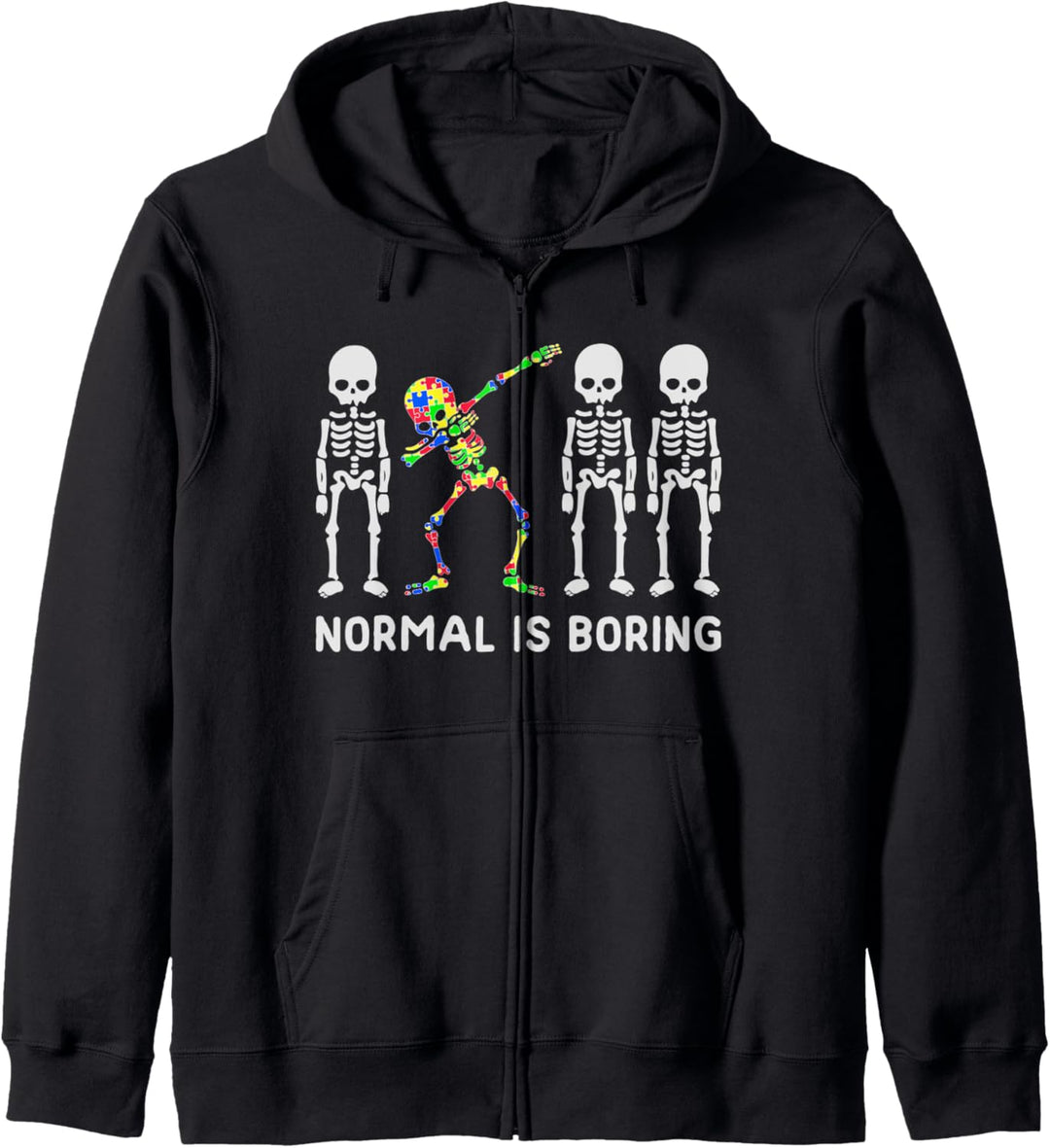 Normal is Boring - tanze aus der Reihe - dabbendes Skelette Kapuzenjacke