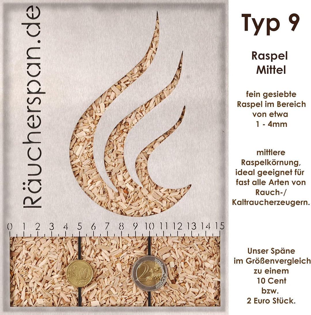 Räucherspäne Erlenholz Typ 9 Spangrösse 2-4mm Premium Qualität (4.00, .) 4.0 Kilogramm Erle, 4.0 Kil