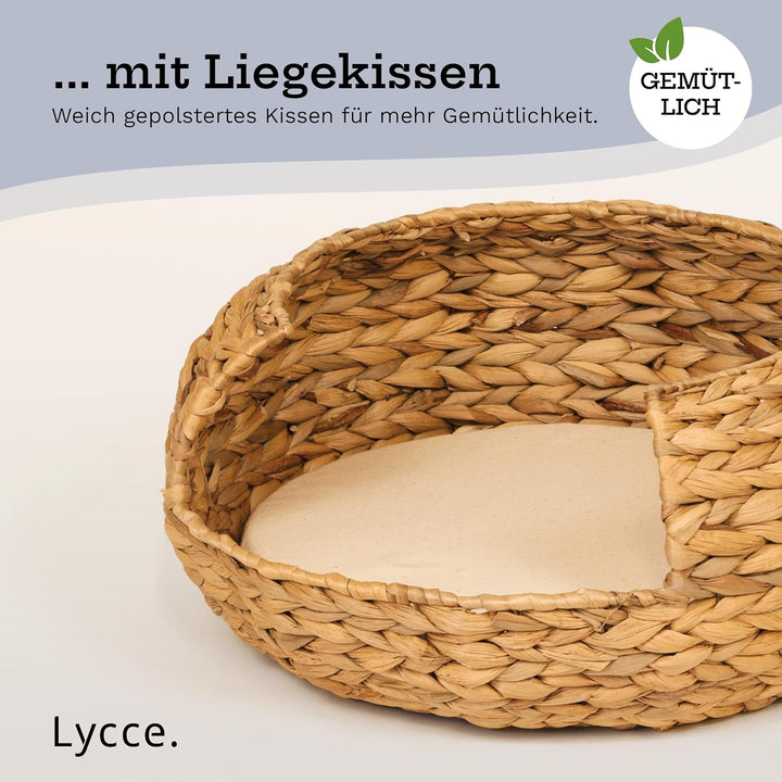 Lycce Katzenkorb Opal Wasserhyazithe Ø 42cm L 42 x B 42 x H 19 cm, L 42 x B 42 x H 19 cm