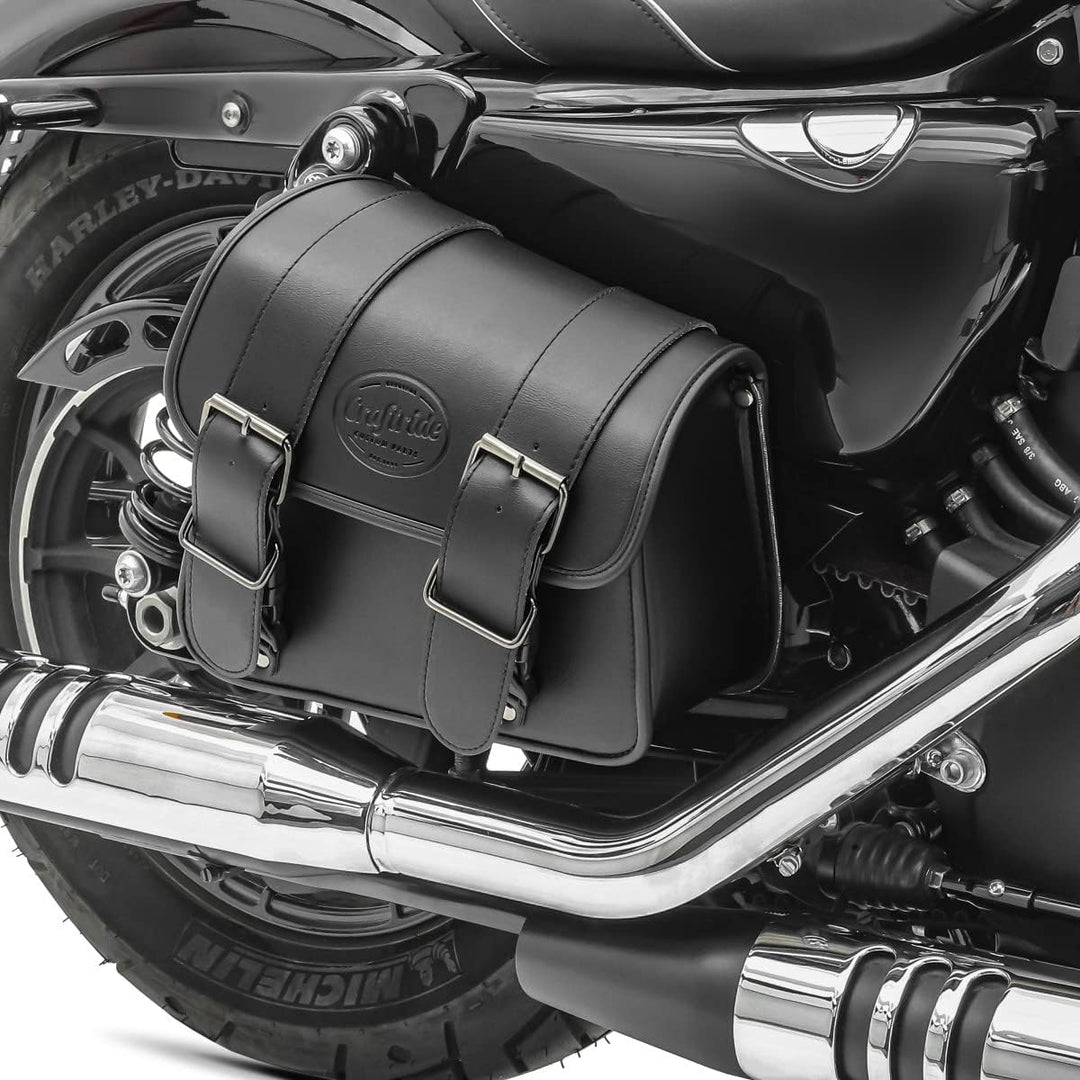 BS-Motoparts Satteltasche für Hyosung Aquila GV 125 Montana Schwarz rechts