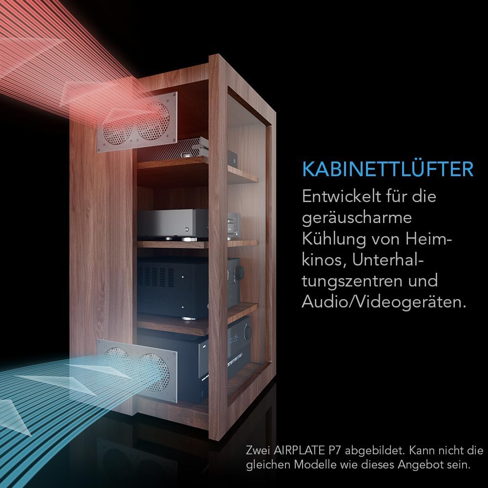 AC Infinity AIRPLATE S7, leises Kühllüftersystem 12" (30 cm) mit Geschwindigkeitssteuerung, für Heim