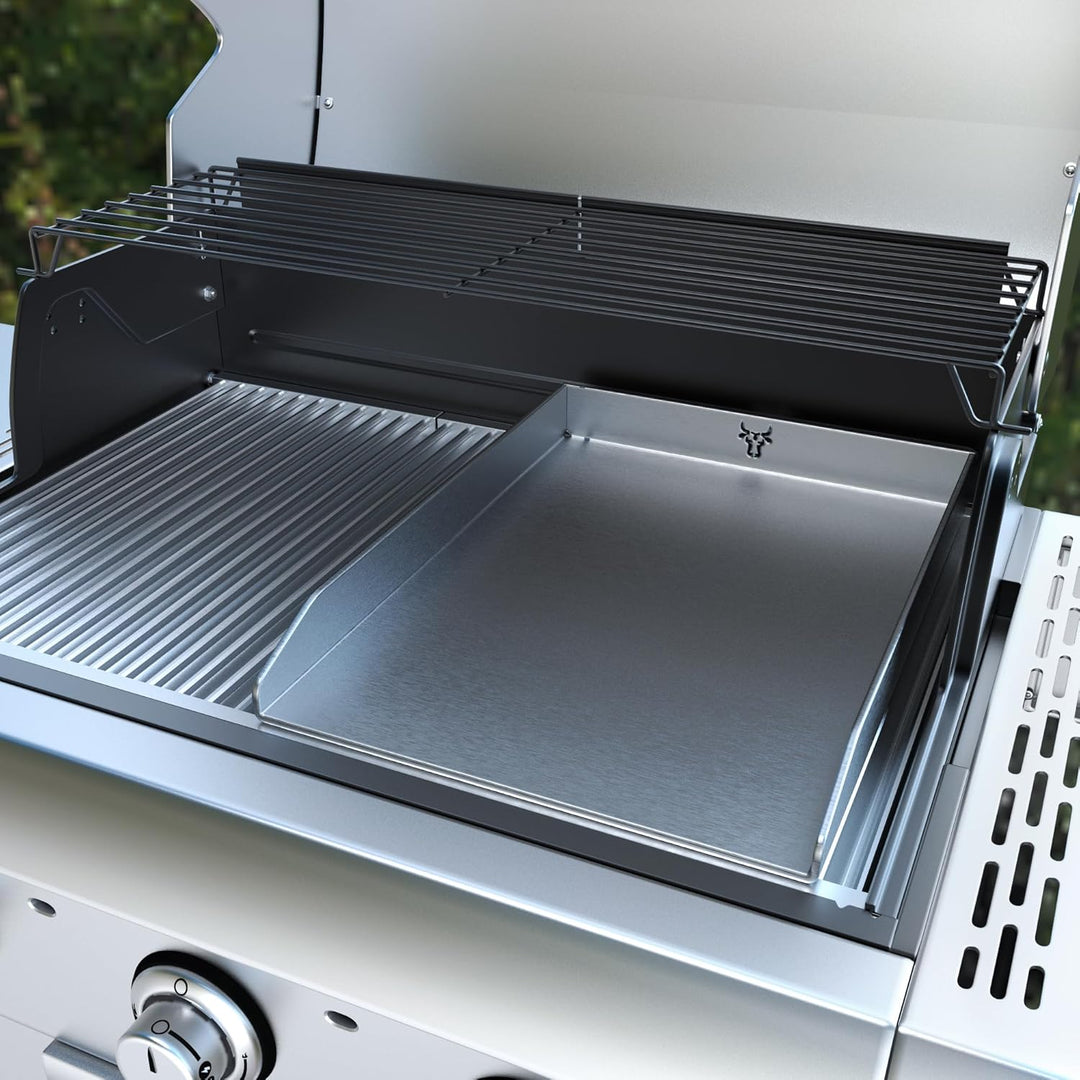 tuning-art EPL-11 Edelstahl Plancha Grillplatte passend für Rösle Videro G4 | Lebensmittelecht | Ros