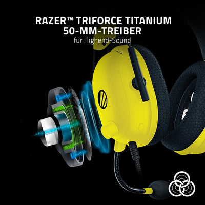 Razer Blackshark V2 - Premium E-Sport-Headset mit USB-Soundkarte (TriForce 50-mm-Treiber, HyperClear