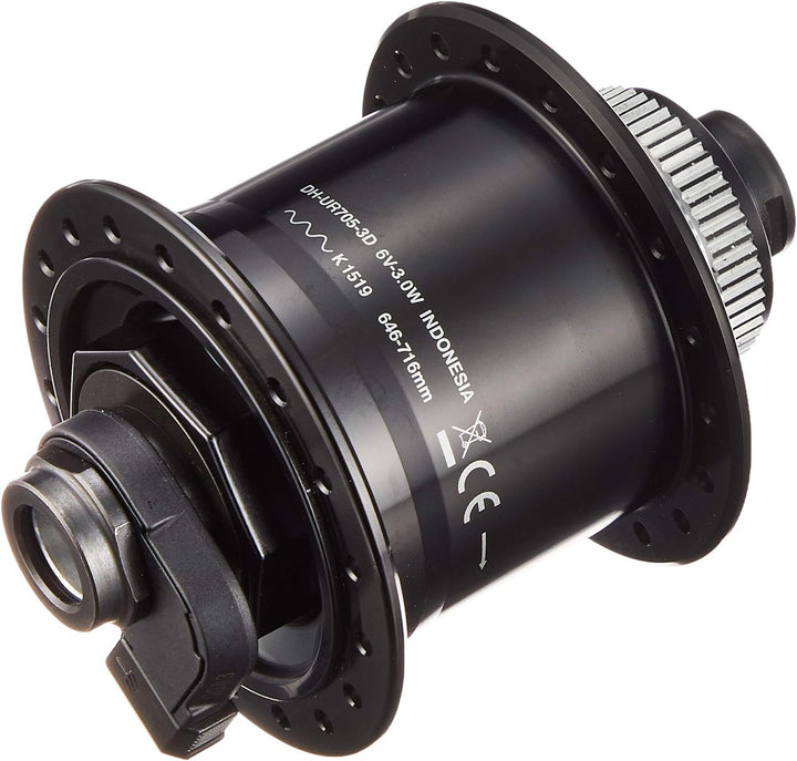 SHIMANO Unisex – Erwachsene Nexus DH-UR705-3 Nabendynamo, schwarz, 36 Loch