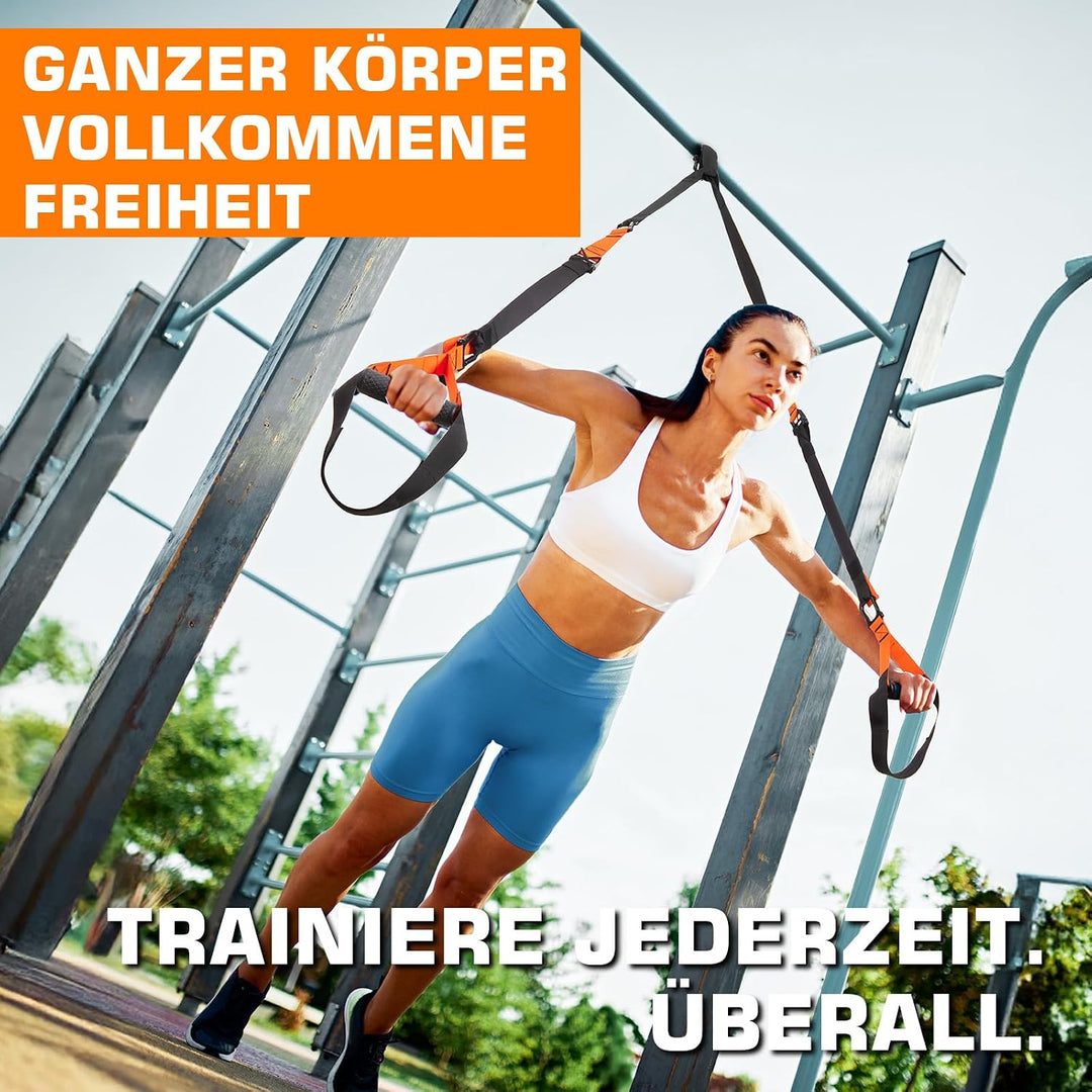 Fitense Schlingentrainer für Zuhause, Sling Trainer für Ganzkörpertraining, Slingtrainer Bänder für