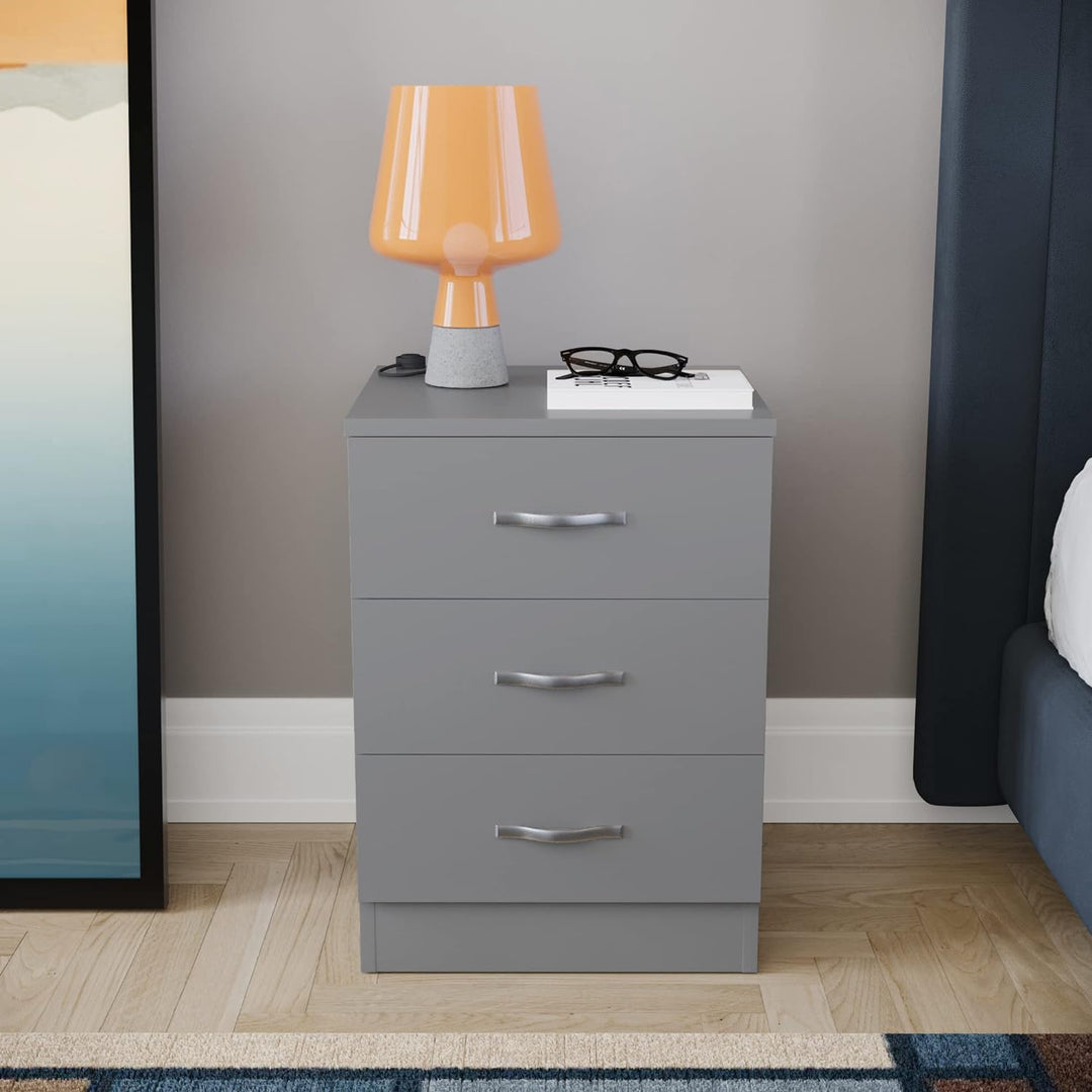 Vida Designs Kommode, Metall, Grau, H 56cm x W 40cm x D 36cm, Grau