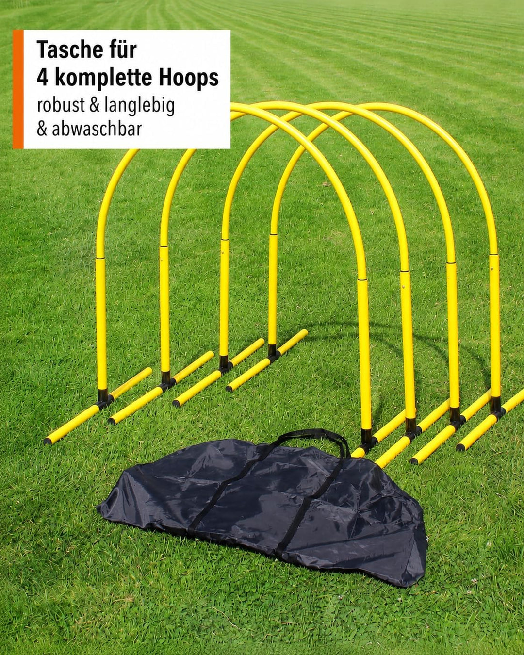 Tragetasche für 3 Hoopers Hoops – schwarz, 95×10×62cm, strapazierfähig & abwaschbar, mit Schultergur