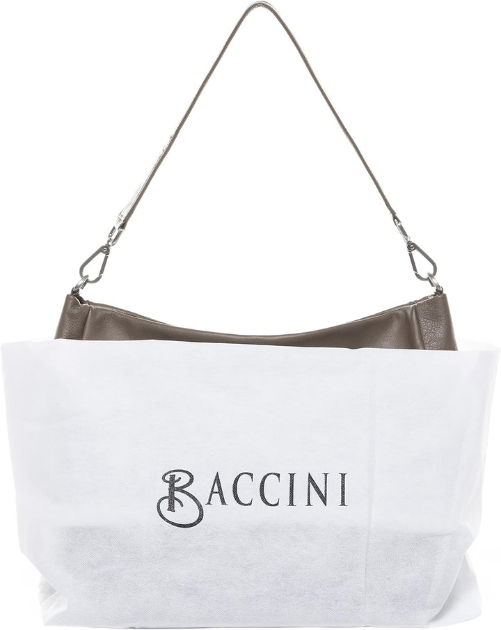 BACCINI Hobo Bag REMI aus Nappa-Leder I Beuteltasche für Damen I Schultertasche handgefertigt Taupe,