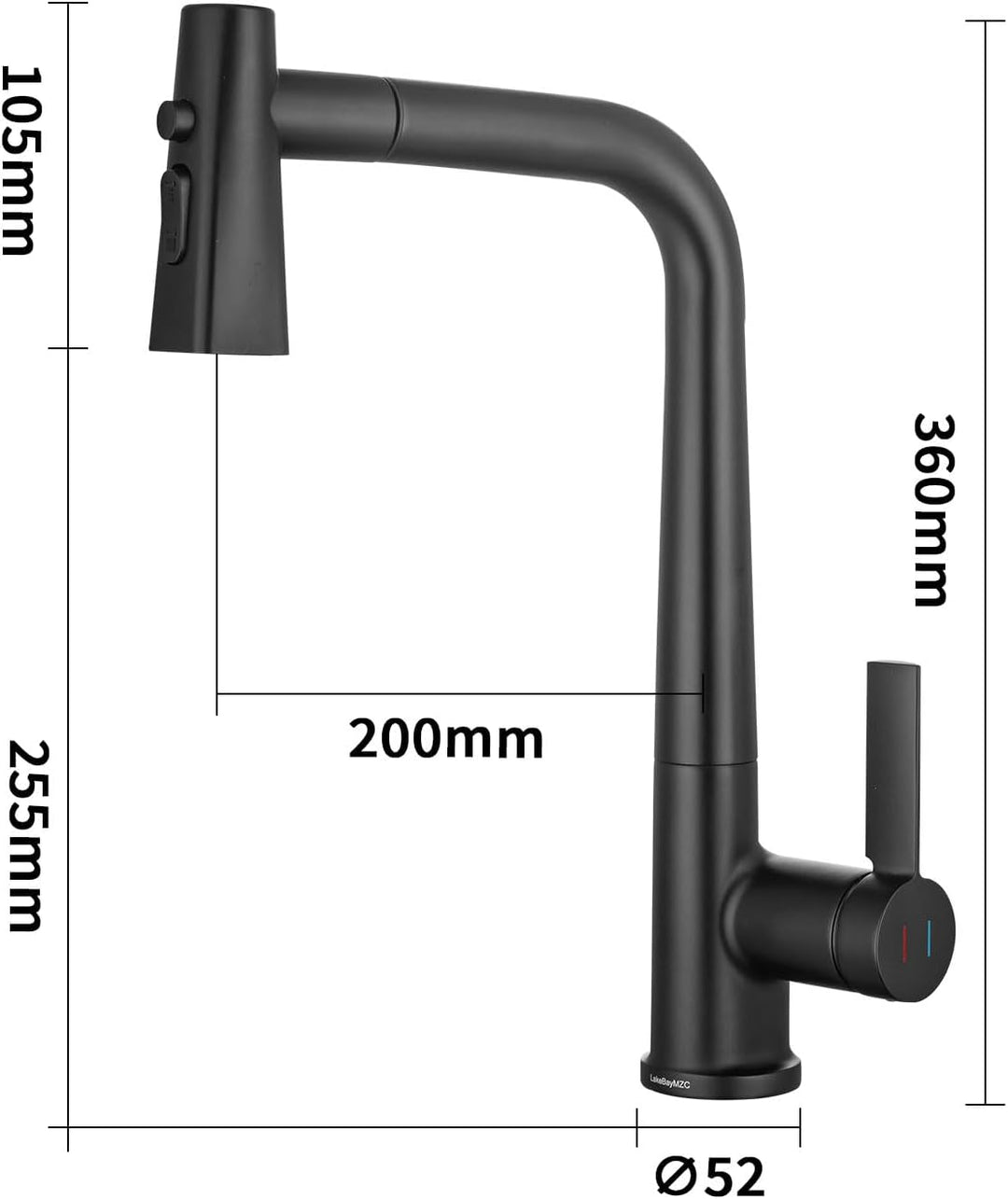 Wasserhahn Küche Mit Brause Ausziehbar,Küchenarmatur 360°Schwenkbar Spültischarmatur,Einhebel Armatu