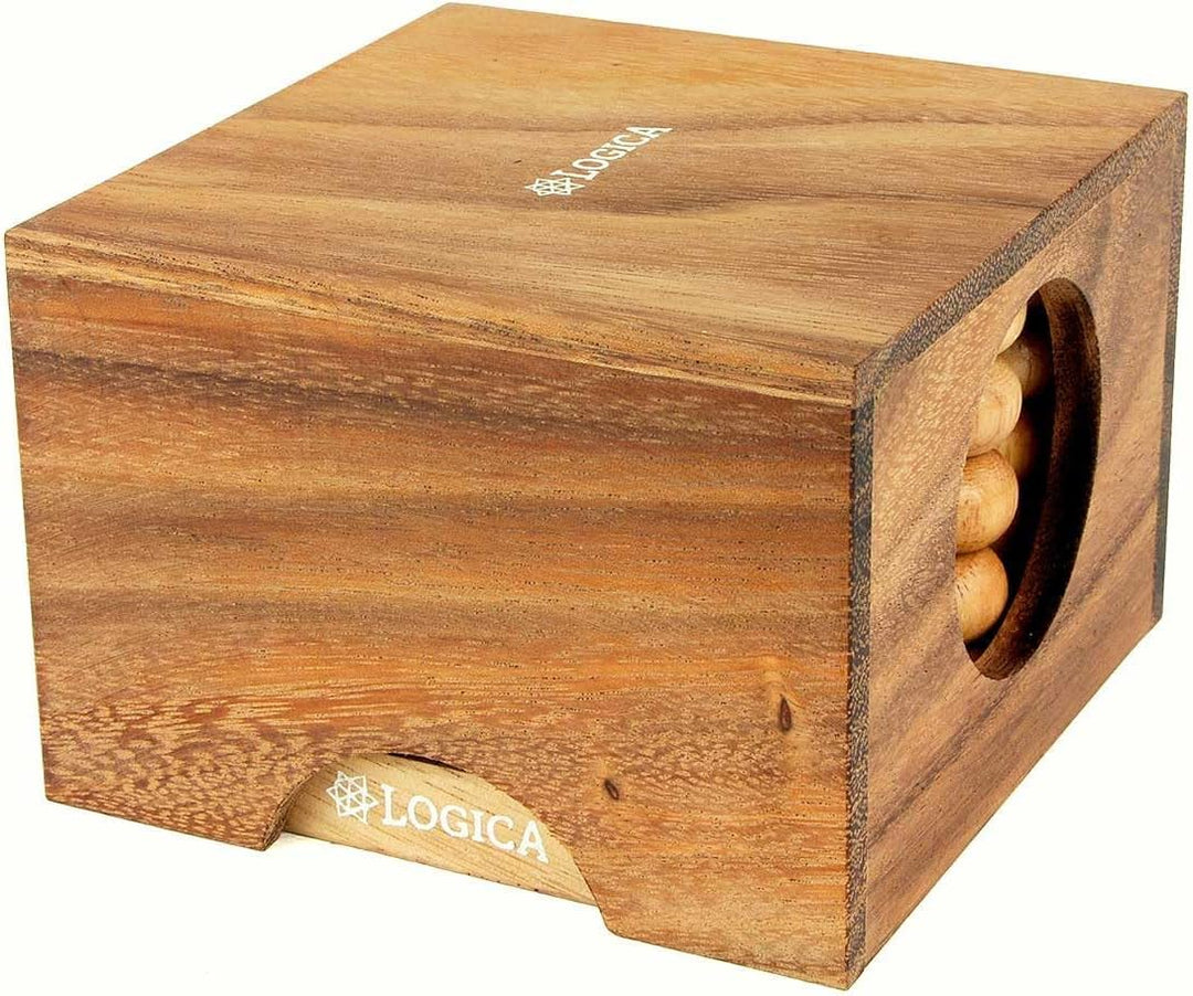 Logica Spiele Art. Vier Gewinnt 3D - Brettspiele aus Holz - Strategiespiel für 2 Spieler - Reisevers