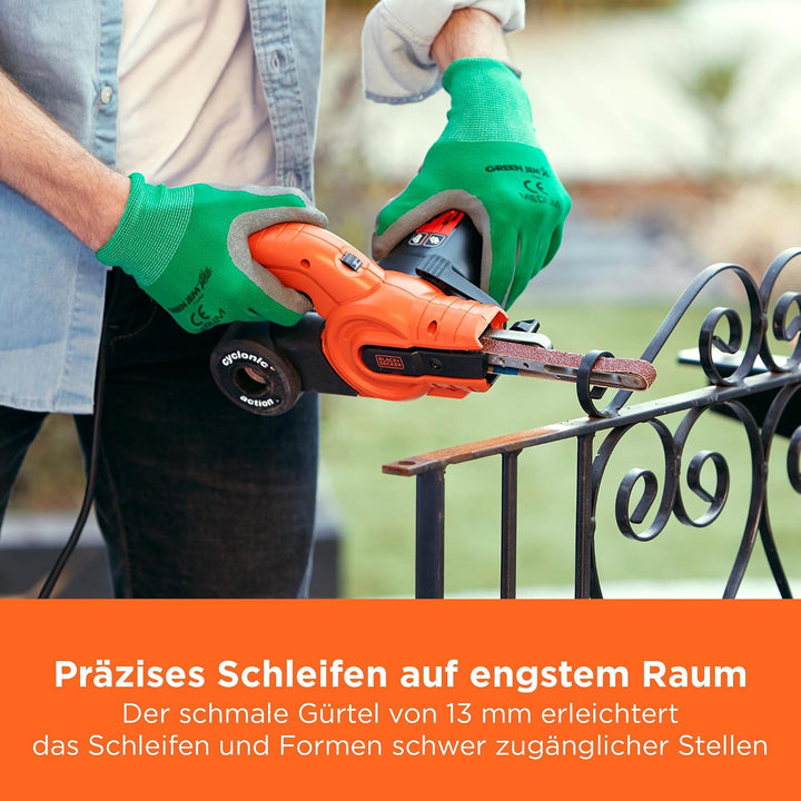 Black+Decker Bandschleifer KA900E mit Absaugung – Schleifmaschine für Holz, Metall, Stein, Gips, Ker