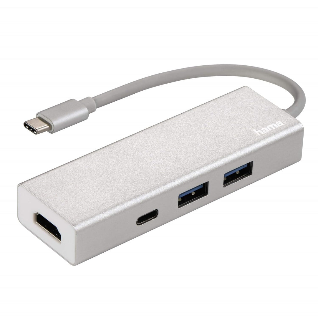 Hama USB 3.1 Type-C Hub, 3-fach, mit HDMI-Port (2x USB-A, 1x USB-C, 5 Gbit/s Super-Speed, 4k Ultra-H