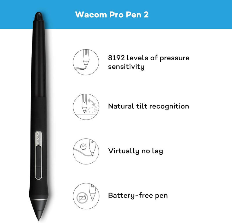Wacom Intuos Pro Stifttablett Grösse M, Grafiktablett (inkl. Pro Pen 2 Eingabestift mit verschiedene