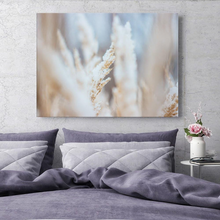 Feeby. Wandbilder - 1 Teilig- 60x80 cm - Bilder Kunstdrucke Deko Panel, GRAS, NATUR, WEIss, 60x80 cm