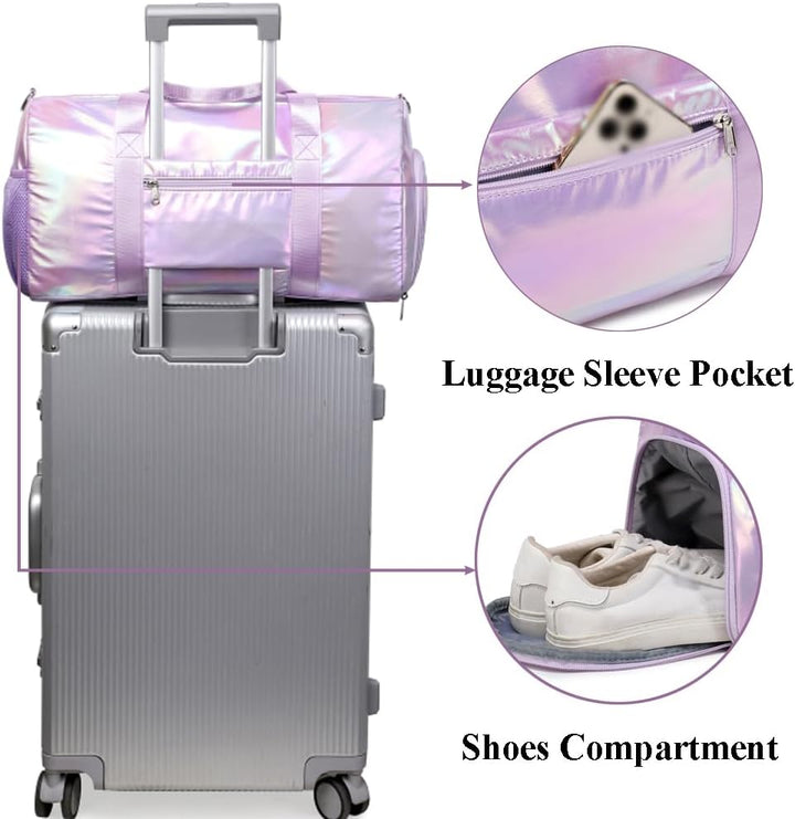 Sporttasche Teenager Mädchen Multifunktion Reisetaschen Trainingstasche Tanztasche Gymnastiktasche M