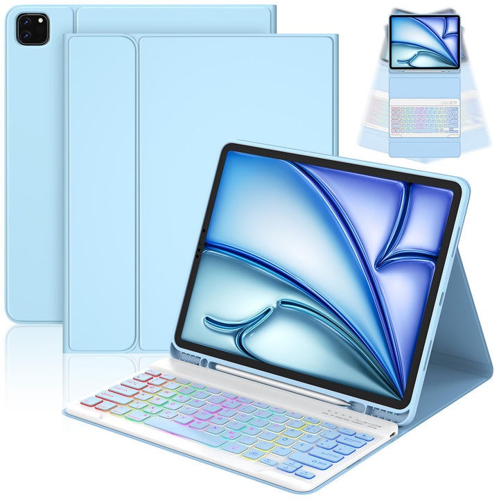 CC Store Hülle mit Tastatur für iPad Air 13 Zoll M3 2025/M2 2024, iPad Pro 12.9 Zoll 6/5/4/3 Gen, Ma
