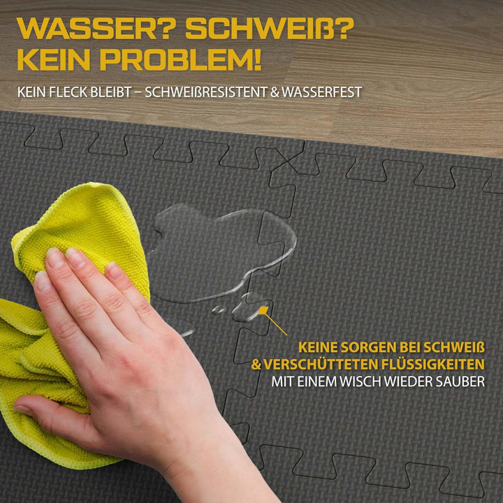 TREX SPORT Bodenschutzmatte Steckmatten TX-010PM | 24/48 Stück Schaumstoffmatten 1 cm dick, rutschfe