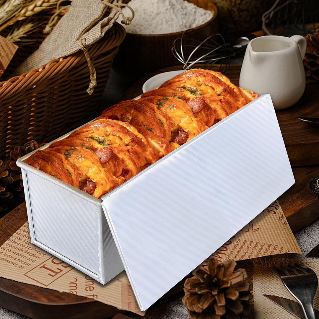 1000G Toastbrot Backform mit Deckel, 34 x 13,5 x 12cm Toast Backform mit Deckel, 1kg Brotbackform Ka