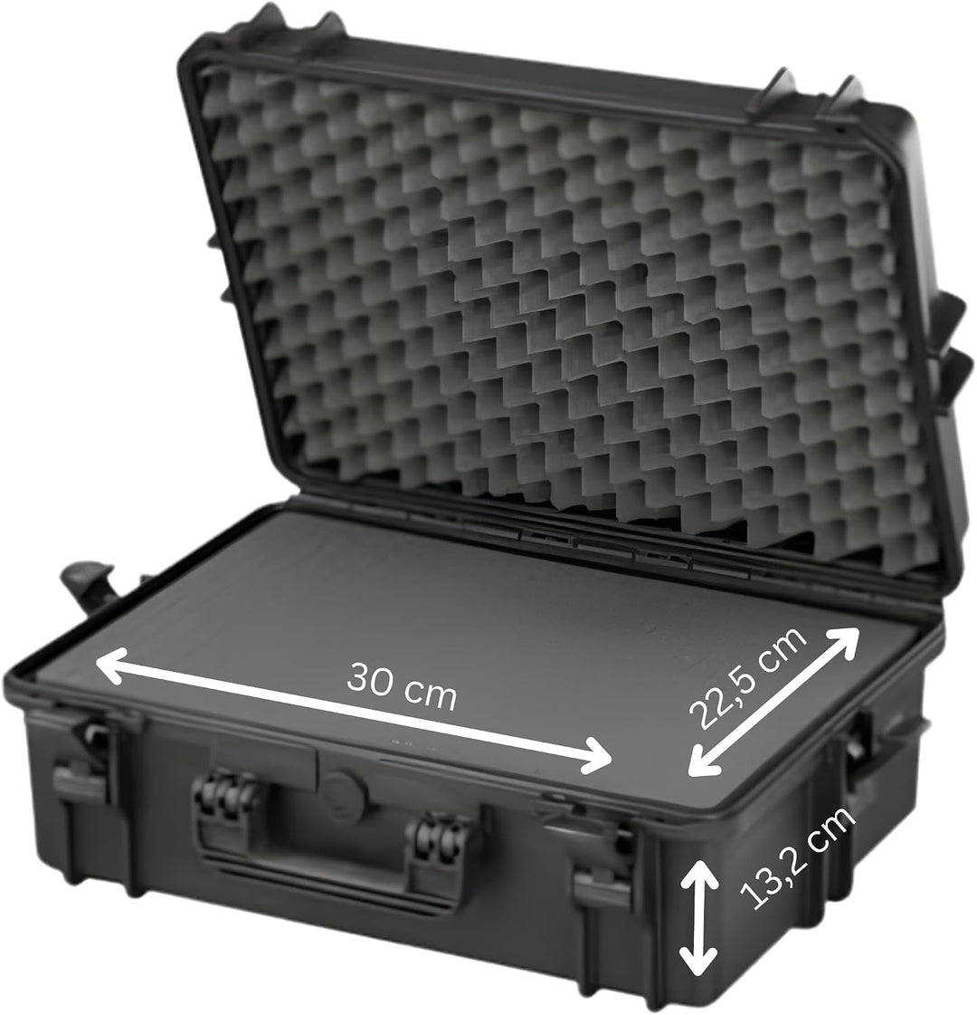 TOMcase Outdoor Schutzkoffer wasserdicht 34x30x15 cm - Hardcase Koffer IP67 | Transportkoffer mit Ra
