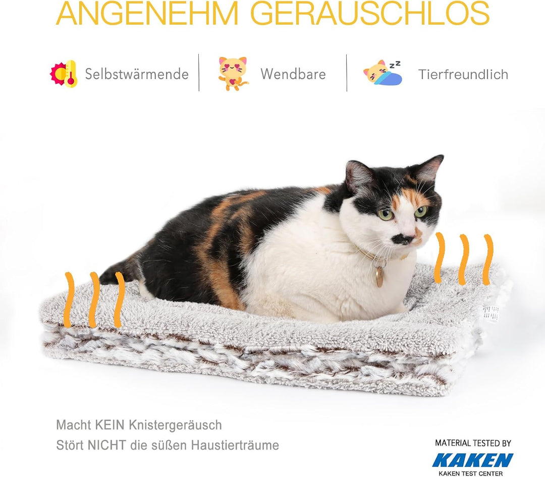 Mora Pets Selbstheizende Katzendecke Selbstwärmend Decke Katze Kissen Wärmedecke Katze Katzenkissen