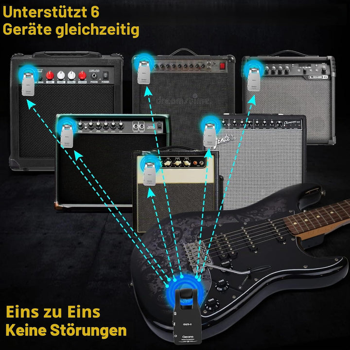 Getaria Gitarren Sender 2.4 G Wireless gitarre Sender Built-in Rechargeable Lithium battery for Elec