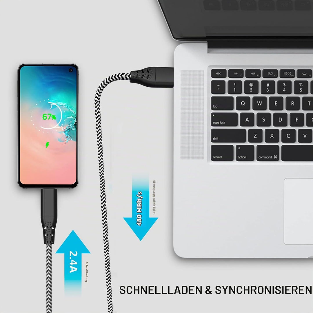 2-Pack Ladegerät mit Ladekabel Für Samsung Galaxy S8, S8+, S9, S9 Plus, S10, S10 Plus, S10e 5G, S20,