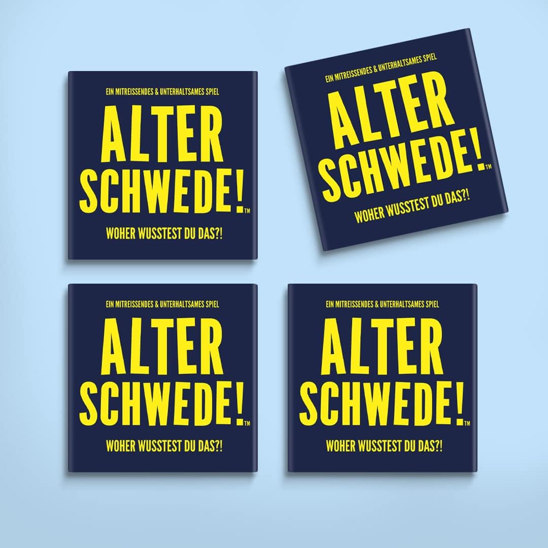 Kylskapspoesi KYL43035 Alter Schwede! - Woher wusstest du das!?, Blau und Weiss